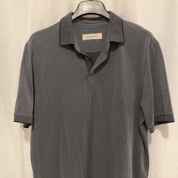 Tommy Bahama Polo Modal Poly Blend Size Large Gray - Picture 2 of 9